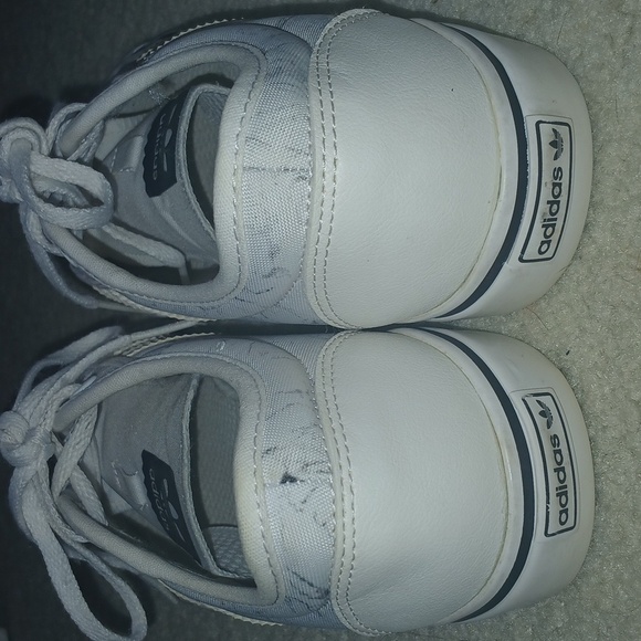 Adidas Marbled White Canvas Skateboard  Sneakers - Picture 4 of 10